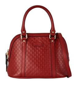 Microguccissima Dome Bag, Leather, Red, 0981, S/DB, 2*